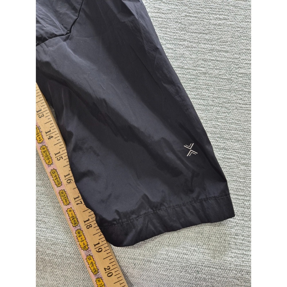 Xersion Windbreaker Jacket Womens Large Black Stretch Full Zip Hooded Waterproof - Picture 14 of 15